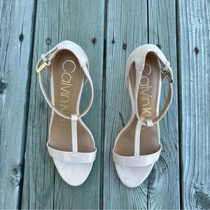 Calvin Klein Light Nude T-strap Pumps